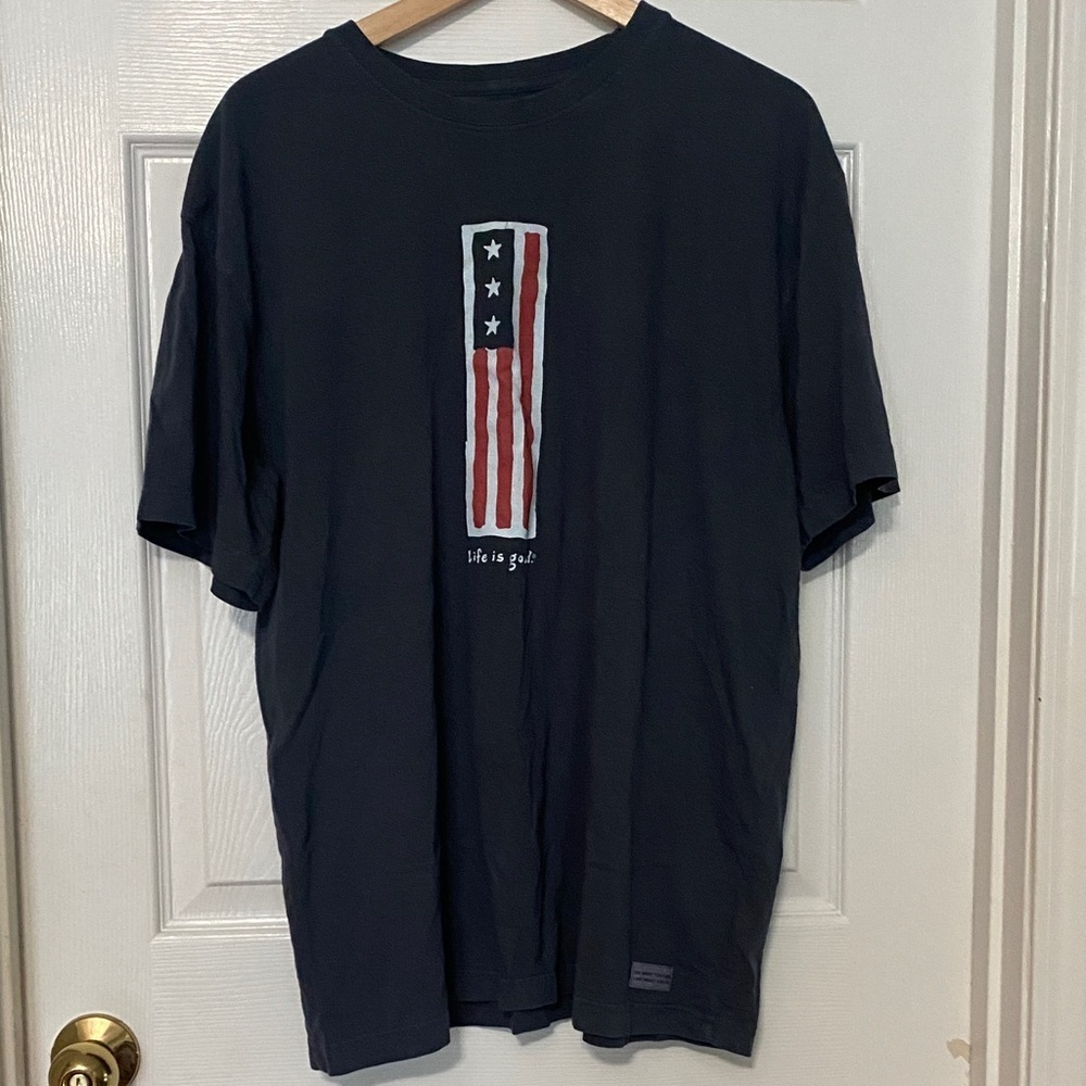 Life Is Good Men's Dark Blue Graphic Tee